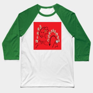 ASL Merry Christmas Baseball T-Shirt